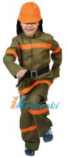 Детский костюм пожарного, костюм пожарника для мальчика, детский карнавальный пожарный костюм, Карнавал-off